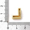 Brass Micro Pave Clear Cubic Zirconia Charms ZIRC-C009-01G-L-3