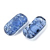 Spray Painted Transparent Glass Connector Charms X1-GLAA-H035-06D-2