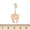 Scorpion Brass Synthetic Turquoise Curved Barbell Belly Rings AJEW-L099-02G-3