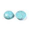 Craft Findings Dyed Synthetic Turquoise Gemstone Flat Back Dome Cabochons TURQ-S266-20mm-01-3