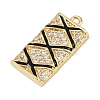 Brass Micro Pave Cubic Zirconia Pendants KK-R224-02G-2