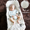 Polyester Baby Monthly Milestone Blanket for Boy and Girl AJEW-WH0405-002-4