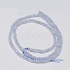 Faceted Rondelle Natural Blue Lace Agate Beads Strands G-F289-04-2