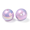 UV Plating Rainbow Iridescent Acrylic Beads PACR-E001-04E-3