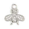 Brass Micro Pave Clear Cubic Zirconia Pendants KK-H528-05A-P-1