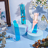 Acrylic Slant Back Dangle Earring Display Stands EDIS-WH0012-43-5