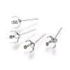 Tarnish Resistant 304 Stainless Steel Stud Earring Findings X-STAS-L219-03B-P-1