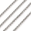 Tarnish Resistant 304 Stainless Steel Wheat Chains STAS-O076-07-1