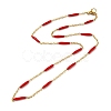 Enamel Bar Link Chain Necklace STAS-B025-02G-03-1
