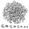 DICOSMETIC 240Pcs 4 Style 304 Stainless Steel Crimp Beads Covers STAS-DC0015-59-1