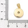 Brass Micro Pave Cubic Zirconia Pendents KK-M303-01G-02-3