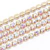 Brass Rhinestone Strass Chains CHC-T003-SS10-02C-1