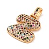 Brass Micro Pave Cubic Zirconia Pendants KK-C076-29Z-G02-2