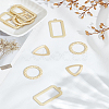 12Pcs 3 Style Smooth Surface Alloy Pendants FIND-LP0005-70-1