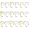 9Pcs 9 Styles Ion Plating(IP) 304 Stainless Steel Open Cuff Ring Components STAS-YW0003-18G-2