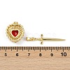 Brass Micro Pave Clear Cubic Zirconia Pendants Sets KK-R226-08G-4