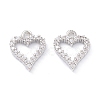 Rack Plating Brass Micro Pave Cubic Zirconia Charms X-ZIRC-C026-08P-1