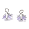 Brass Pave Cubic Zirconia Charms CU-CBABEB3-05P-04-1