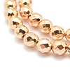 Electroplate Non-magnetic Synthetic Hematite Beads Strands G-L485-03D-LG-2