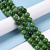 Synthetic Green Strawberry Quartz (Glass) Beads Strands G-C239-02C-1-4