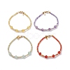 Natural & Synthetic Mixed Gemstone Beaded Bracelets Sets BJEW-JB06518-1