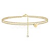 Heart Brass with Crystal Rhinestone Anklets FS-WGC43DA-03-1