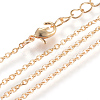 Iron Cable Chains Necklace Making X-MAK-R016-45cm-G-1