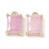 Brass Micro Pave Cubic Zirconia Charms KK-G491-31G-05-1