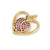 Brass Micro Pave Cubic Zirconia Pendants KK-S528-17G-2