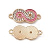 Alloy Crystal Rhinestone Connector Charms FIND-C019-38KCG-2