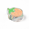 Transparent Acrylic Enamel Beads OACR-N130-024-03-3