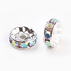 Brass Rhinestone Spacer Beads RB-A014-Z10mm-28S-2