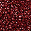 6/0 Opaque Colours Round Glass Seed Beads X-SEED-A010-4mm-45B-3