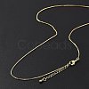 Brass Box Chain Necklaces for Women X-NJEW-D302-42G-3