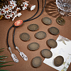 12Pcs Zinc Alloy Bolo Tie Slides Clasp Cabochon Settings FIND-NB0007-03AB-4