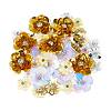 36Pcs 6 Styles PVC Sequins & Rhinestone Hread Iron on/Sew On Patches DIY-HS0002-46-1