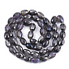 Electroplated Glass Beads Strands X-EGLA-T015-02B-01-2