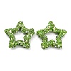 Star Shape Polymer Clay Rhinestone Beads CLAY-NH0001-06I-1