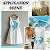 4Pcs 2 Style Polyester Embroidery Sew on Appliques PATC-MA0001-33C-5
