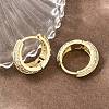Brass Micro Pave Cubic Zirconia Hoop Earrings KK-CBAD104-04G-D-2