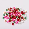 Christmas Mix Pearlized Glass Pearl Beads HY-X006-6mm-05-2