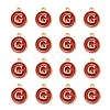 Golden Plated Alloy Enamel Charms X-ENAM-S118-03G-2
