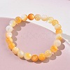 7MM Natural Yellow Shell Round Beaded Stretch Bracelets SH-CBACA76-18C-3
