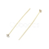 Brass Micro Pave Clear Cubic Zirconia Head Pins KK-M306-09G-02-3