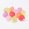 Mixed Transparent Acrylic Flower Beads X-PL551M-3