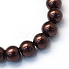 Baking Paint Pearlized Glass Pearl Round Bead Strands X-HY-Q003-4mm-40-2