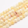 Natural Honey Jade Bead Strands G-K153-B26-6mm-1