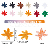 PandaHall Elite 48Pcs 12 Colors Maple Leaf Computerized Embroidery Cloth Iron on/Sew on Patches DIY-PH0009-38-2