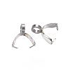 Non-Tarnish 304 Stainless Steel Ice Pick Pinch Bails X-STAS-D448-077P-2