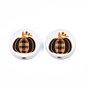 Autumn Theme Printed Natural Wood Beads WOOD-T021-89-4